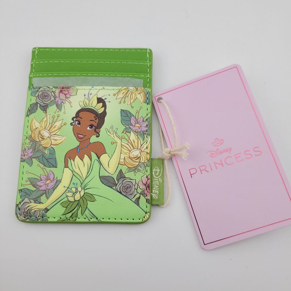 Disney Princess Tiana Princess and the Frog Green Floral Card Holder Wallet